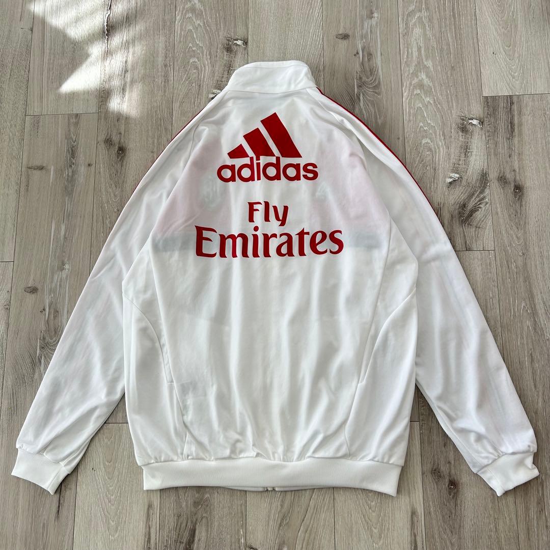 adidas AC MILAN トラックジャケット ジャージ 白赤 O 刺繍