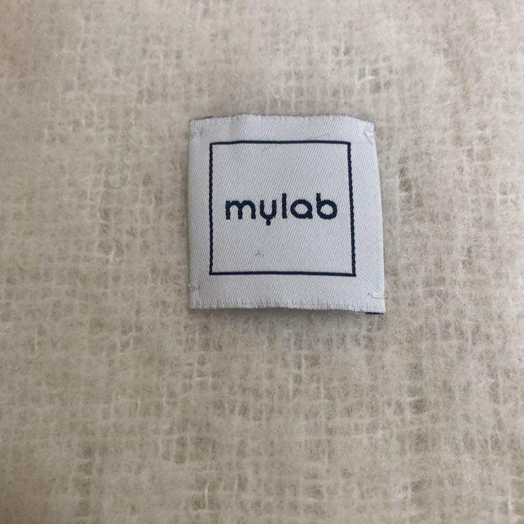 mylab アルパカ混無地マフラー　オフホワイト