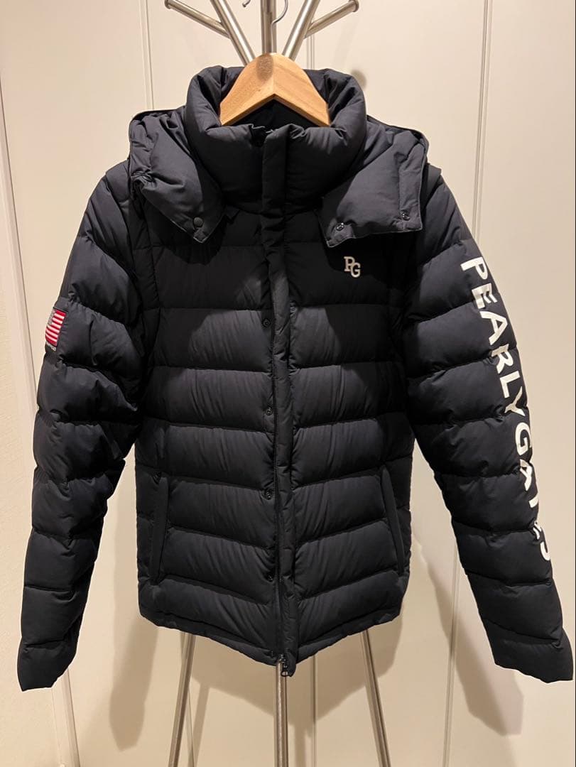 PEARLY GATES フード付きダウンジャケット ネイビー　サイズ4