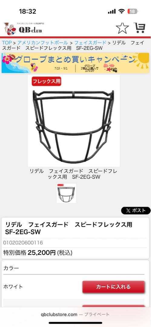 リデル　フェイスガード　スピードフレックス用