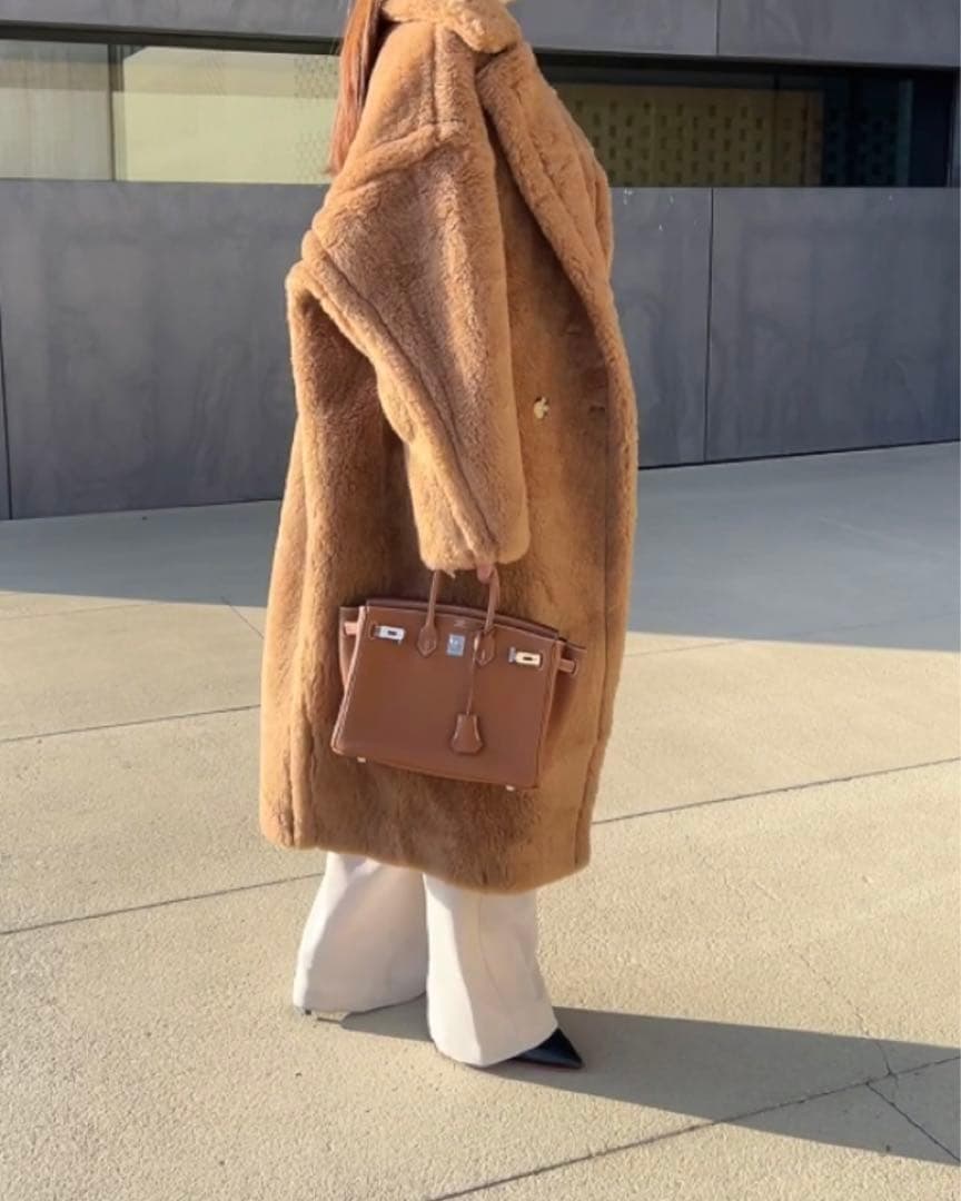 新型最新作❗️ベアロングコート テディコート ライトブラウン キャメル