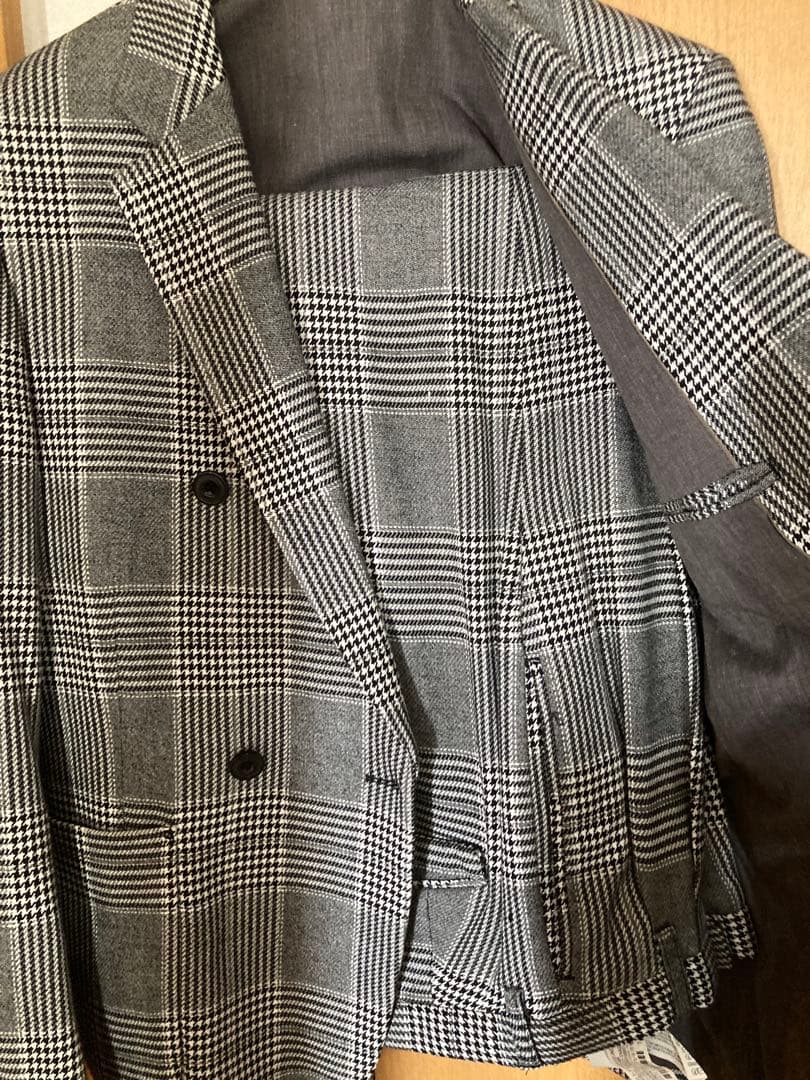 値下げ　ZARA ジャケット＆パンツスーツ　セットアップ　チェック　結婚式　入学