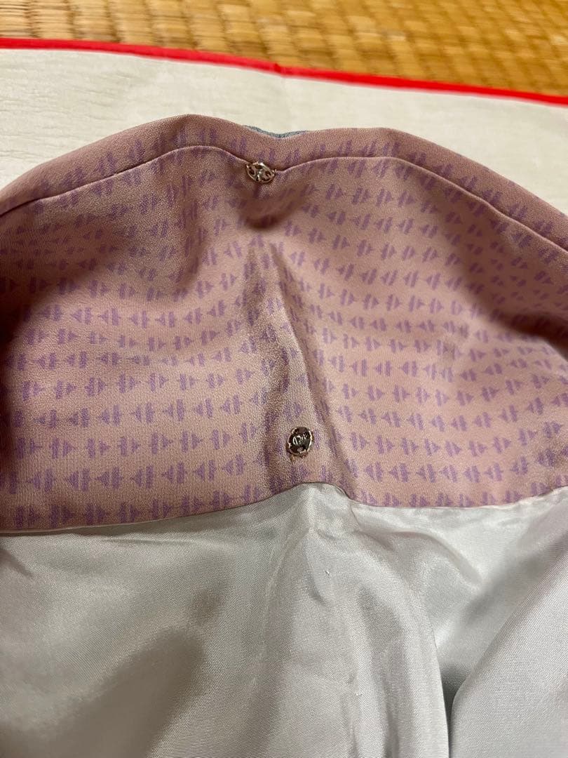 値下げしました❣️色無地 袷★重ね衿付き★逸品 ロング