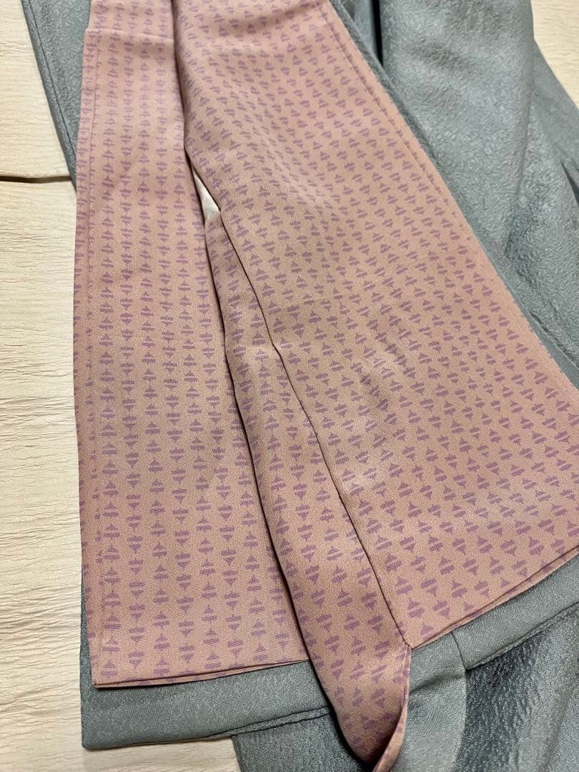 値下げしました❣️色無地 袷★重ね衿付き★逸品 ロング