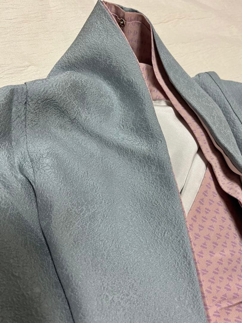 値下げしました❣️色無地 袷★重ね衿付き★逸品 ロング