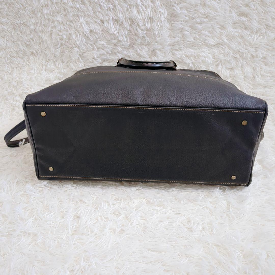 美品✨️豊岡鞄　ボストンバッグ　2way　レザー　ブラック　ショルダーバッグ