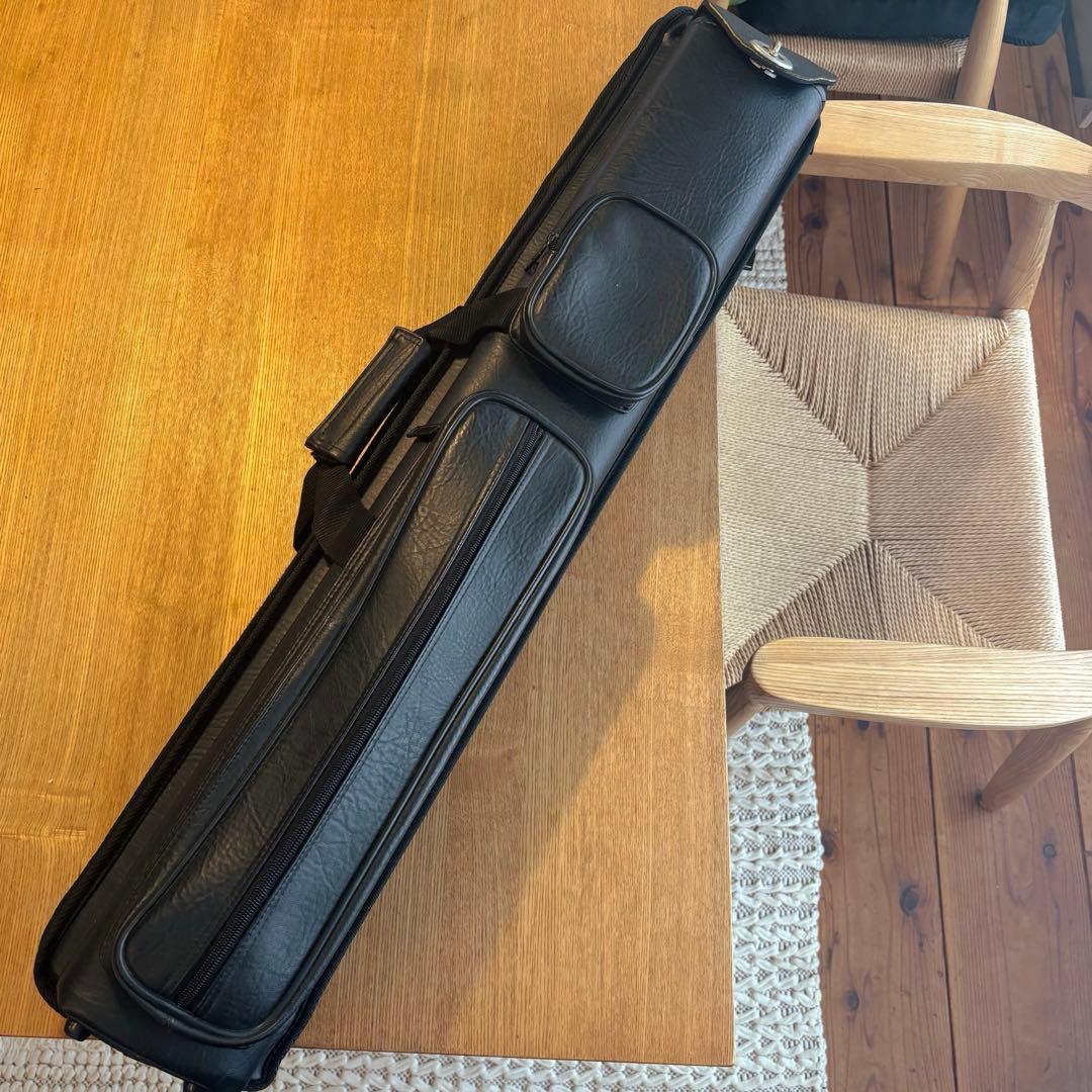 ビリヤードキューケース 黒 キュー付き