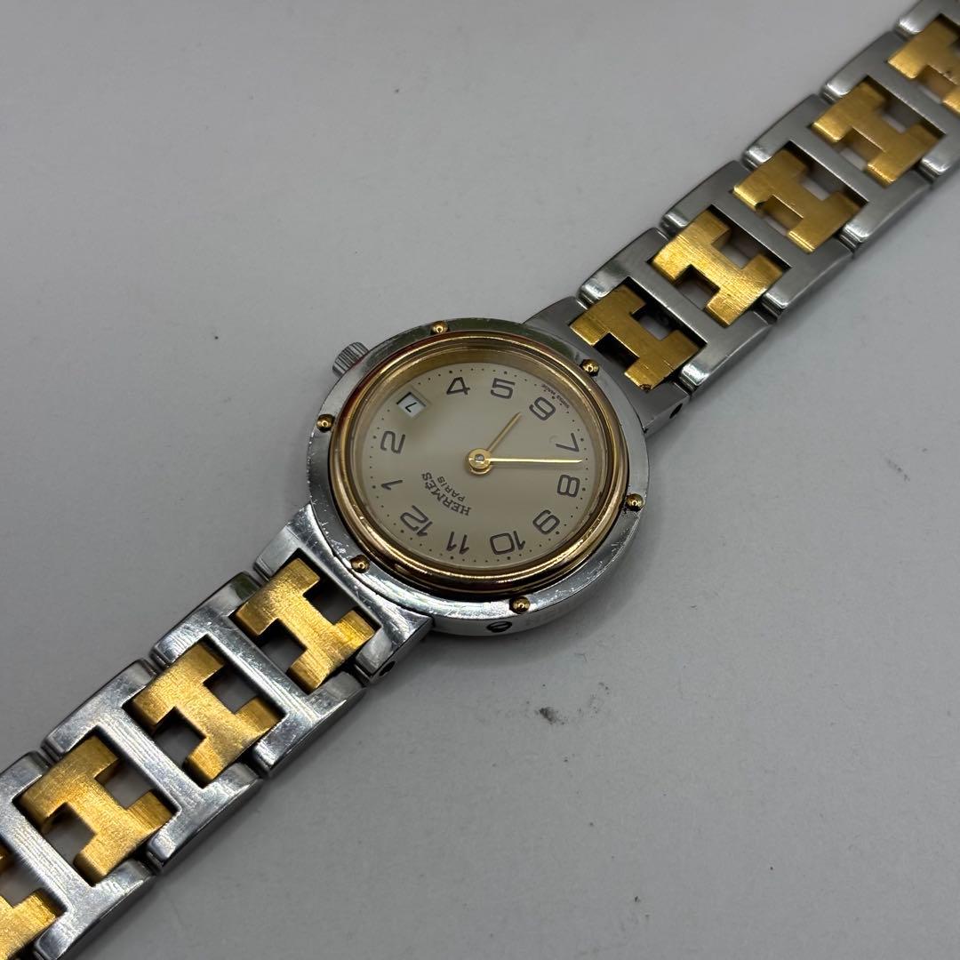 稼働品☆新品電池　HERMESエルメス　クリッパー　レディース腕時計