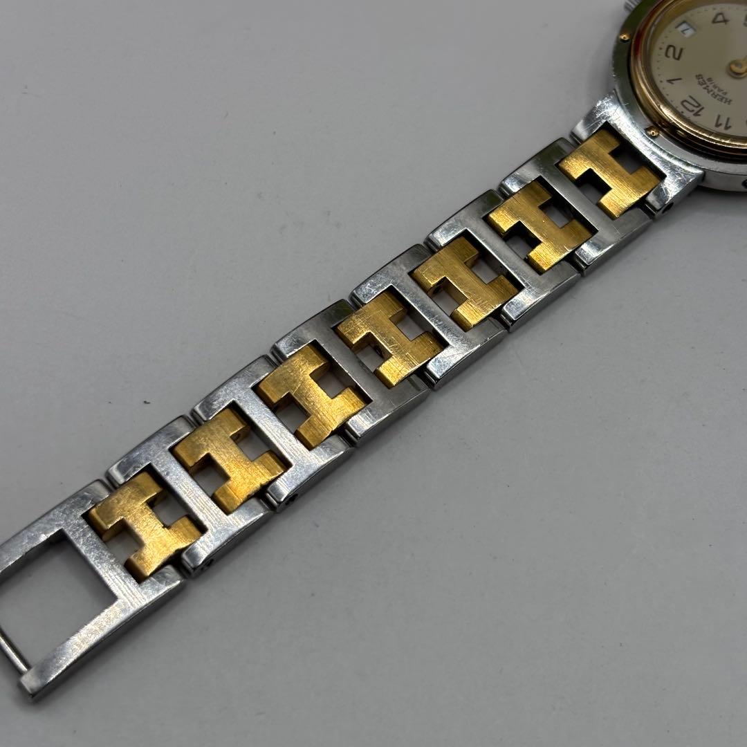 稼働品☆新品電池　HERMESエルメス　クリッパー　レディース腕時計