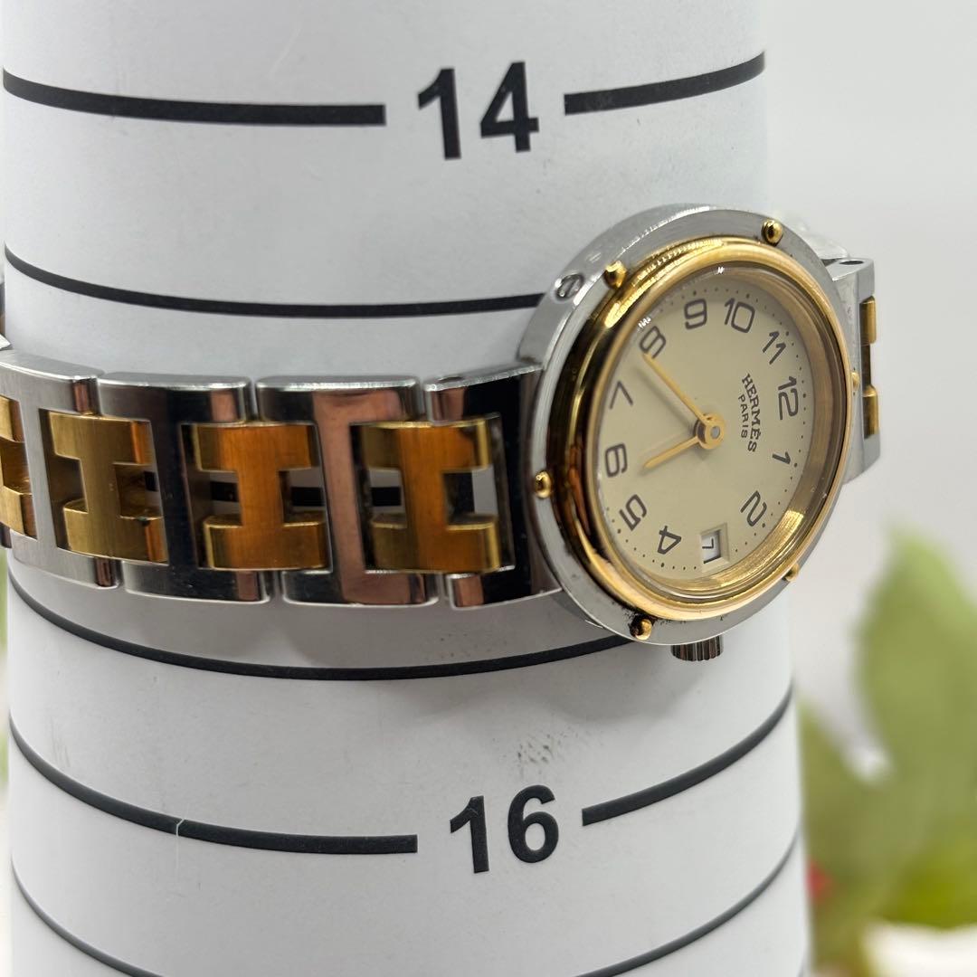 稼働品☆新品電池　HERMESエルメス　クリッパー　レディース腕時計