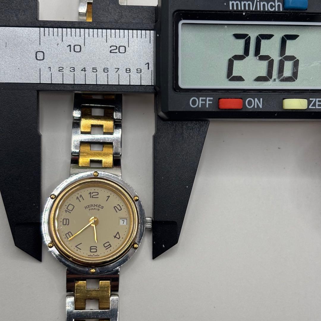 稼働品☆新品電池　HERMESエルメス　クリッパー　レディース腕時計