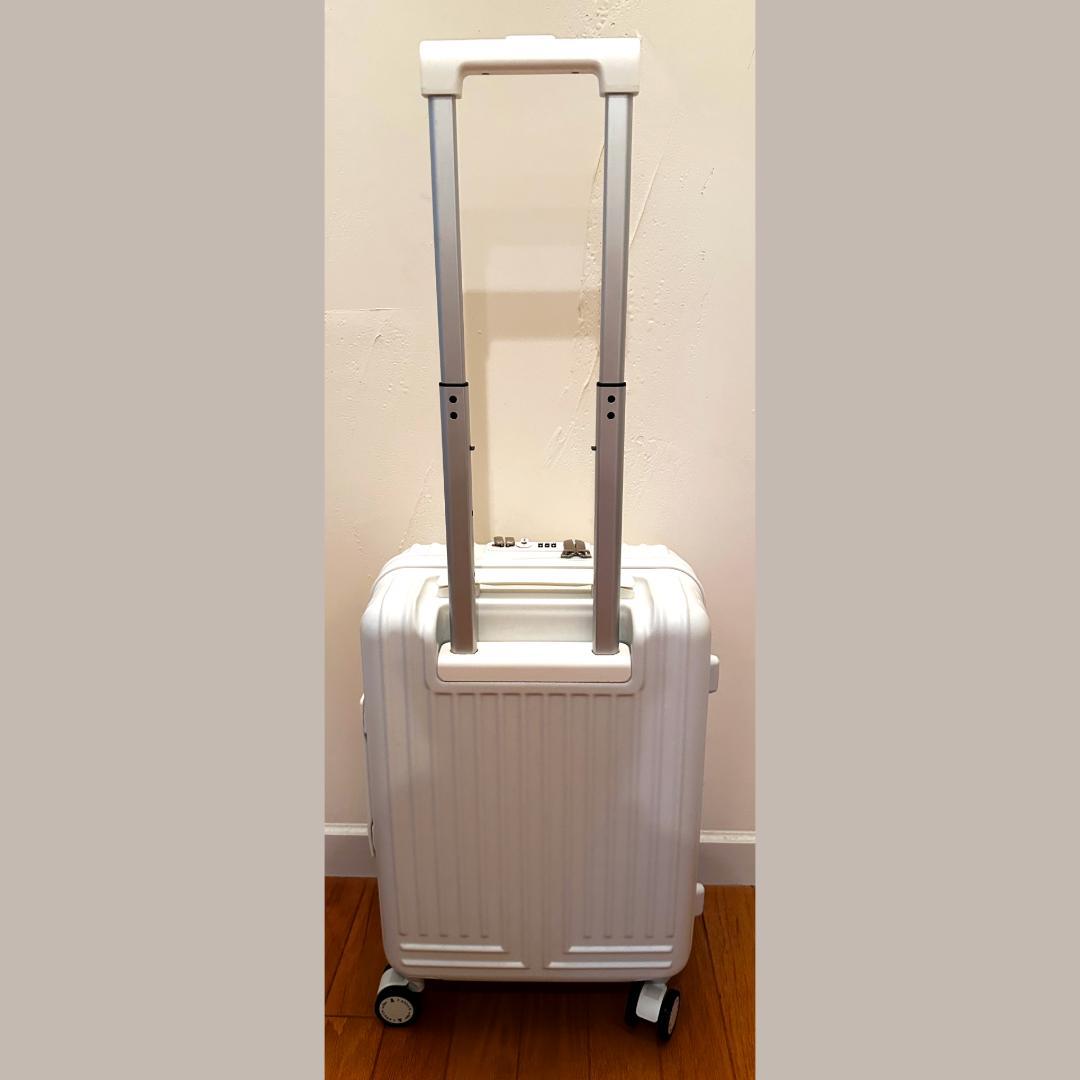 極美品★1回のみ使用 ランバンオンブルー フロントオープン キャリーケース 白