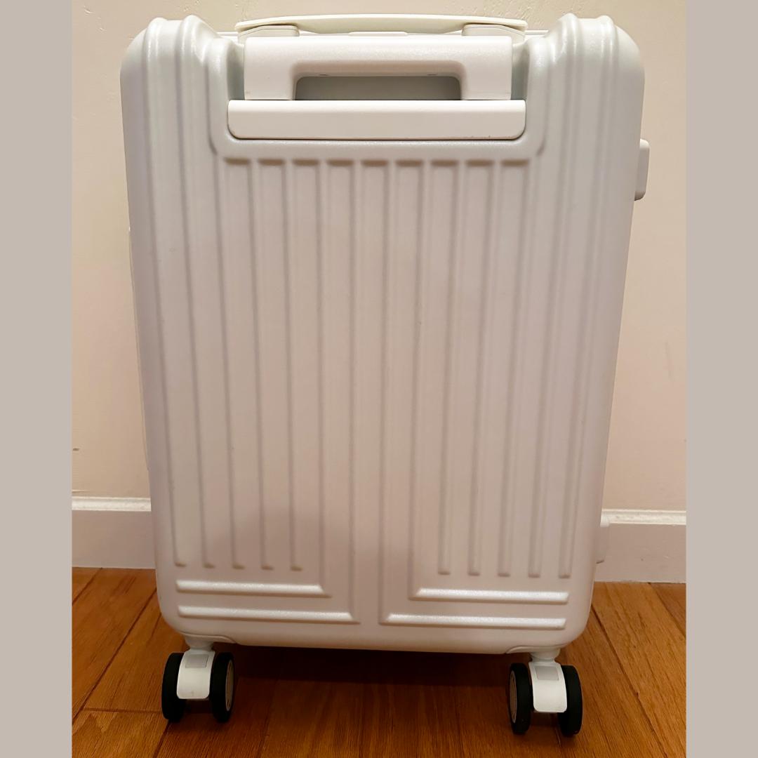 極美品★1回のみ使用 ランバンオンブルー フロントオープン キャリーケース 白