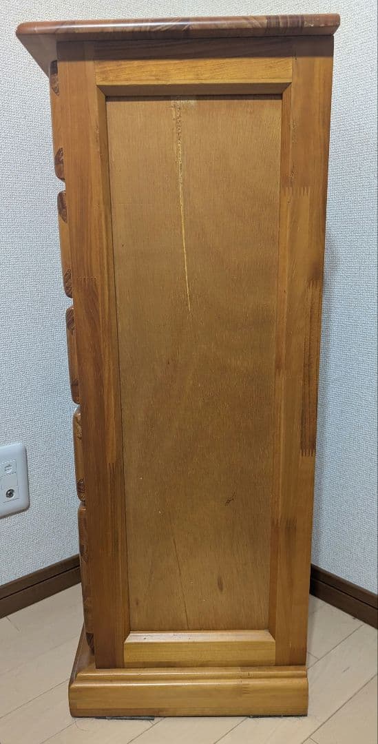 ガラス細工 木製多段チェスト 洋箪笥（送料込）