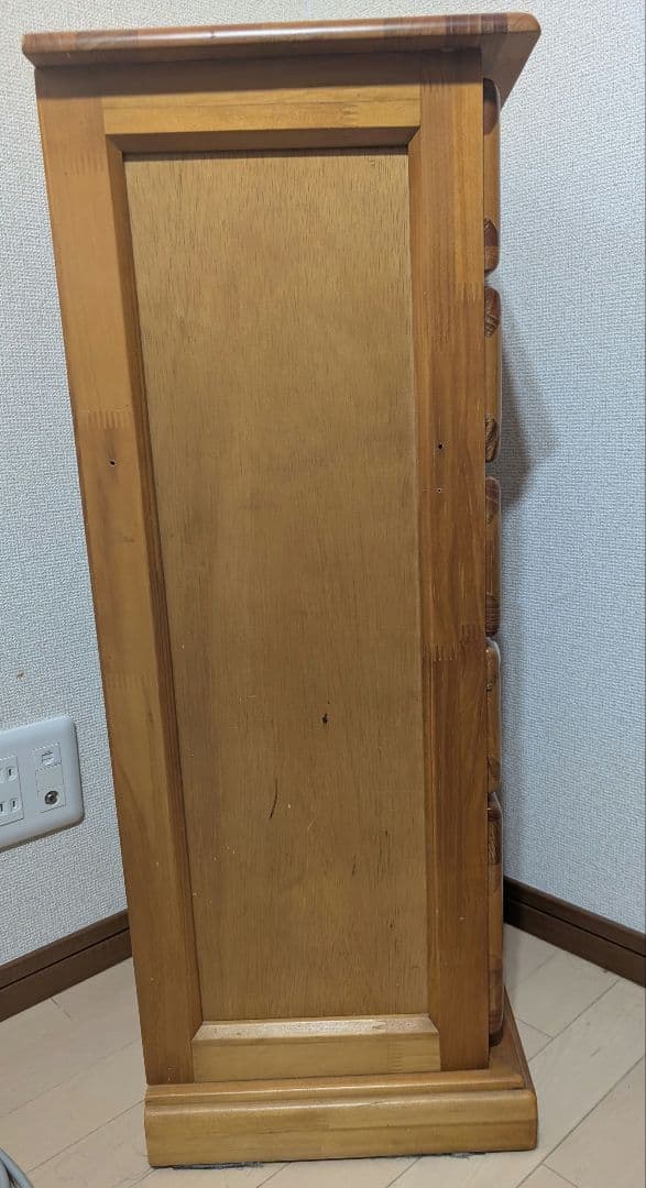 ガラス細工 木製多段チェスト 洋箪笥（送料込）