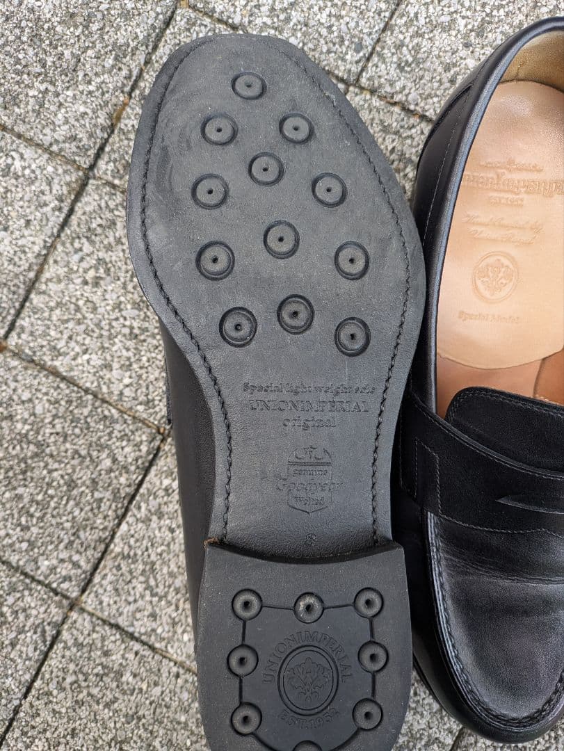 ユニオンインペリアル U2008 ローファー ブラック（8.0/3E）26.0