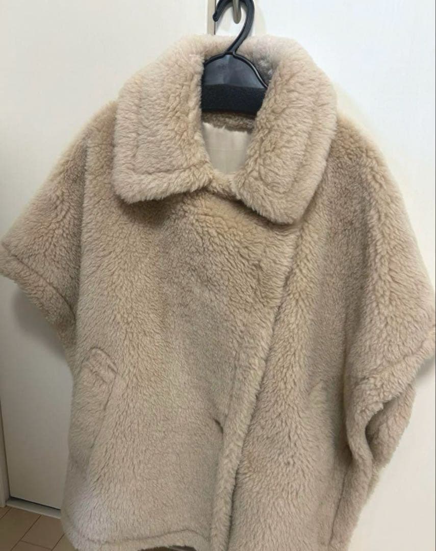 【未使用】ubig石井毛皮 アルパカポンチョ