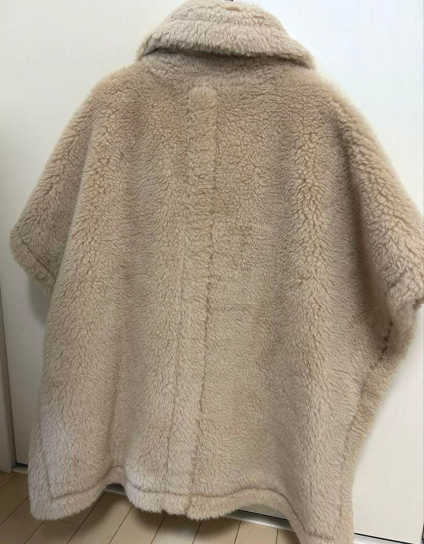 【未使用】ubig石井毛皮 アルパカポンチョ