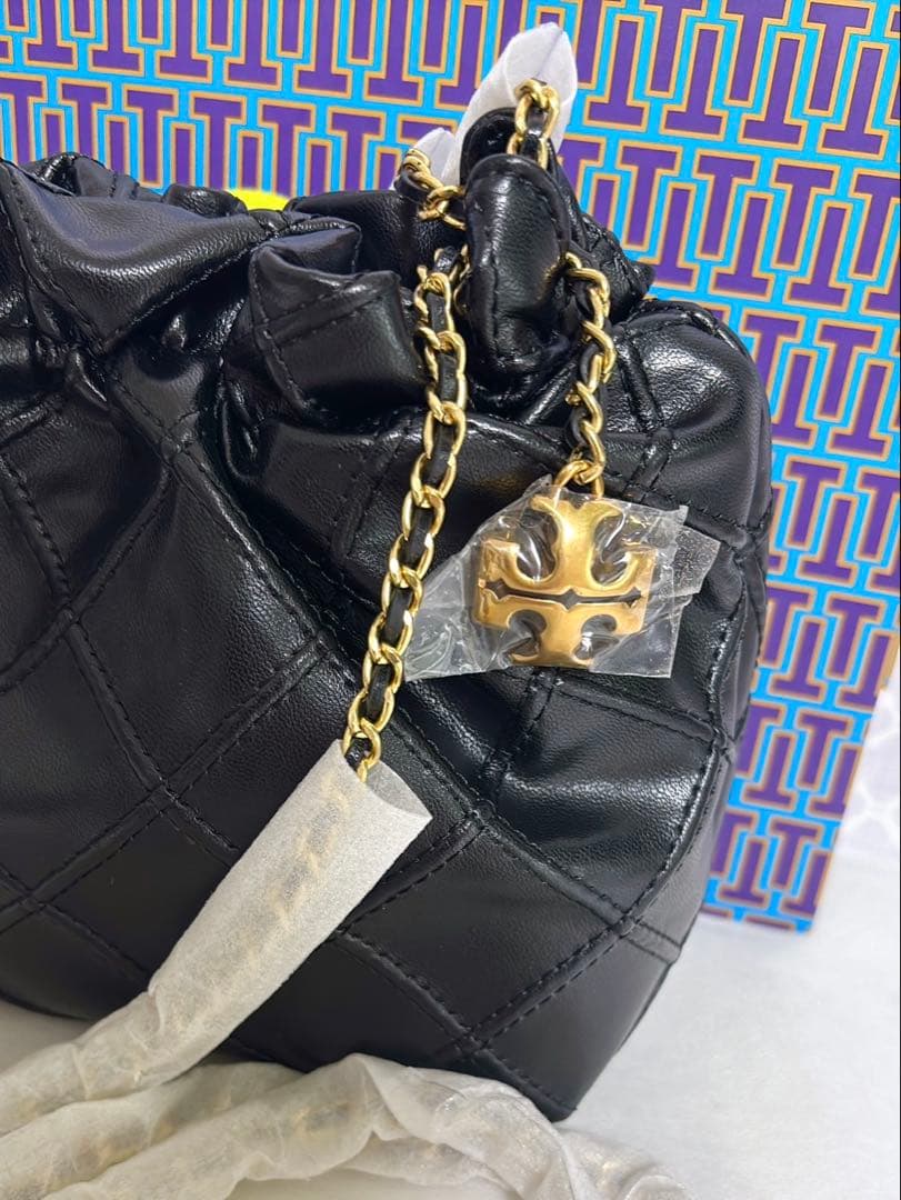 【大人気♡ショッパー付】トリーバーチ ミニ フレミング ホーボーバッグ 黒