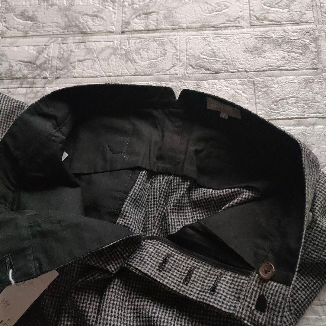 【新品・タグ付】MARGARET HOWELL　チェック柄　起毛　2タックパンツ