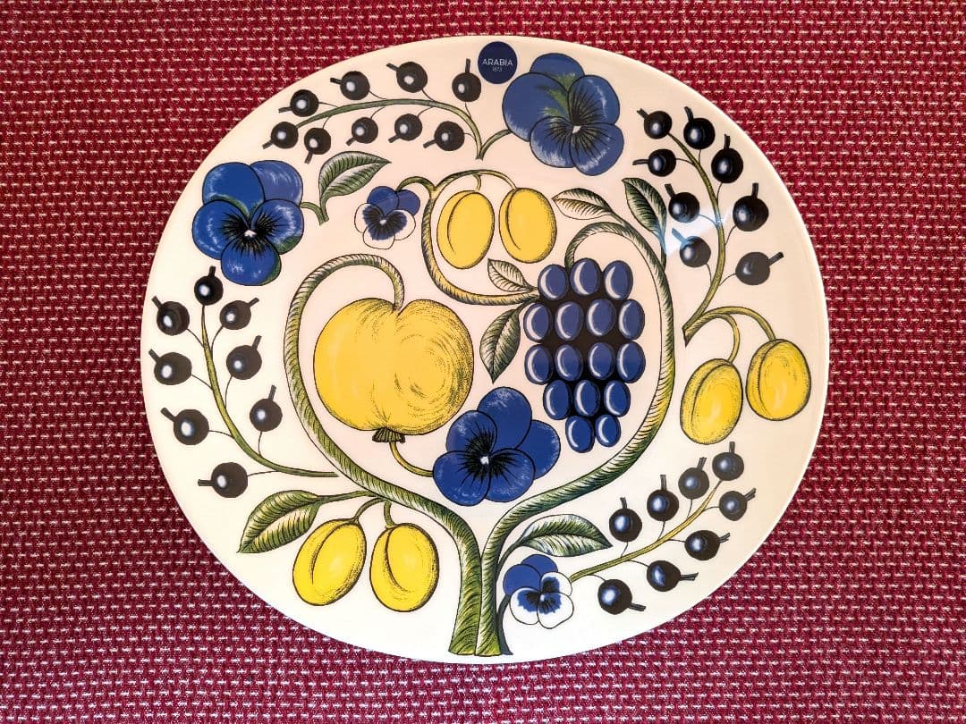 ARABIA パラティッシ イエロー オーバル プレート 25cm 箱付き　2個