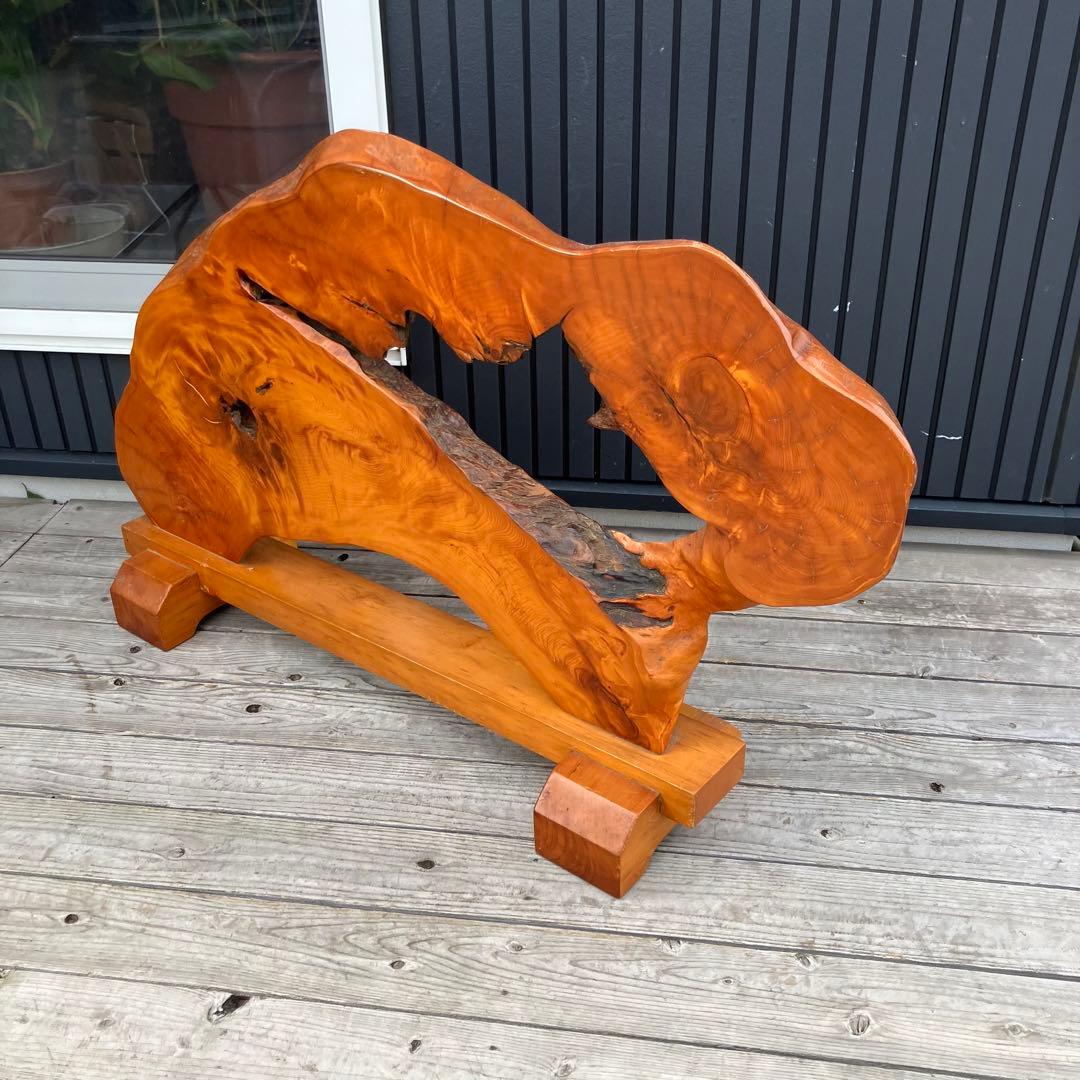 昭和レトロ 銘木一枚板 衝立 オブジェ 飾り 古民家古家具 玄関飾り ビンテージ