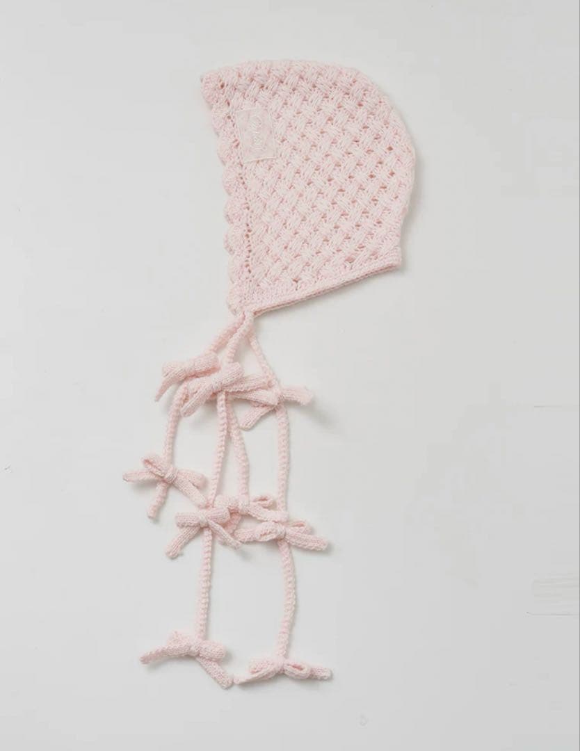 Darich ダーリッチ アントルラックリボンニットボンネット PNK ピンク