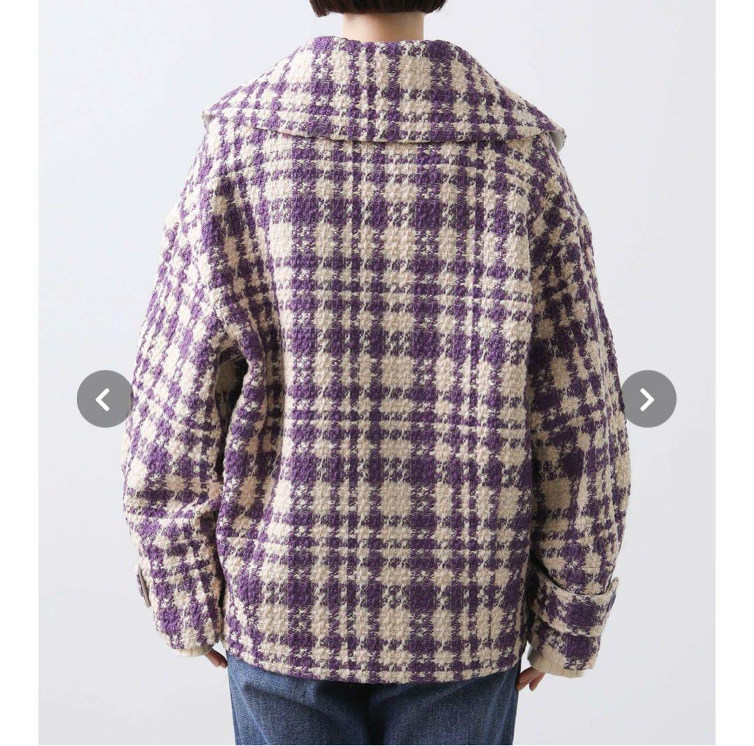 ツイードチェックテーラードコート