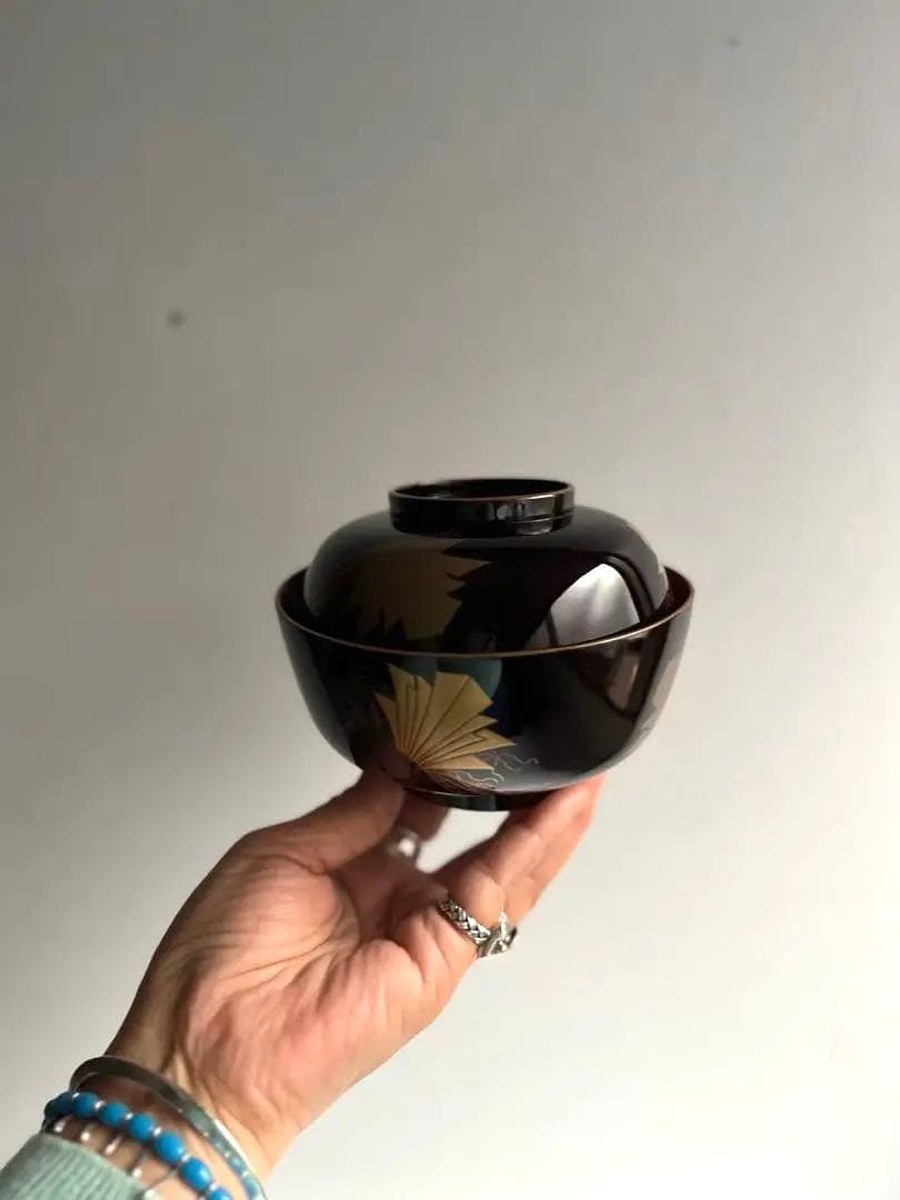 【うさぎ様リクエスト】256 骨董 熨斗紋様吸物椀 4客.419〜2客おまとめ