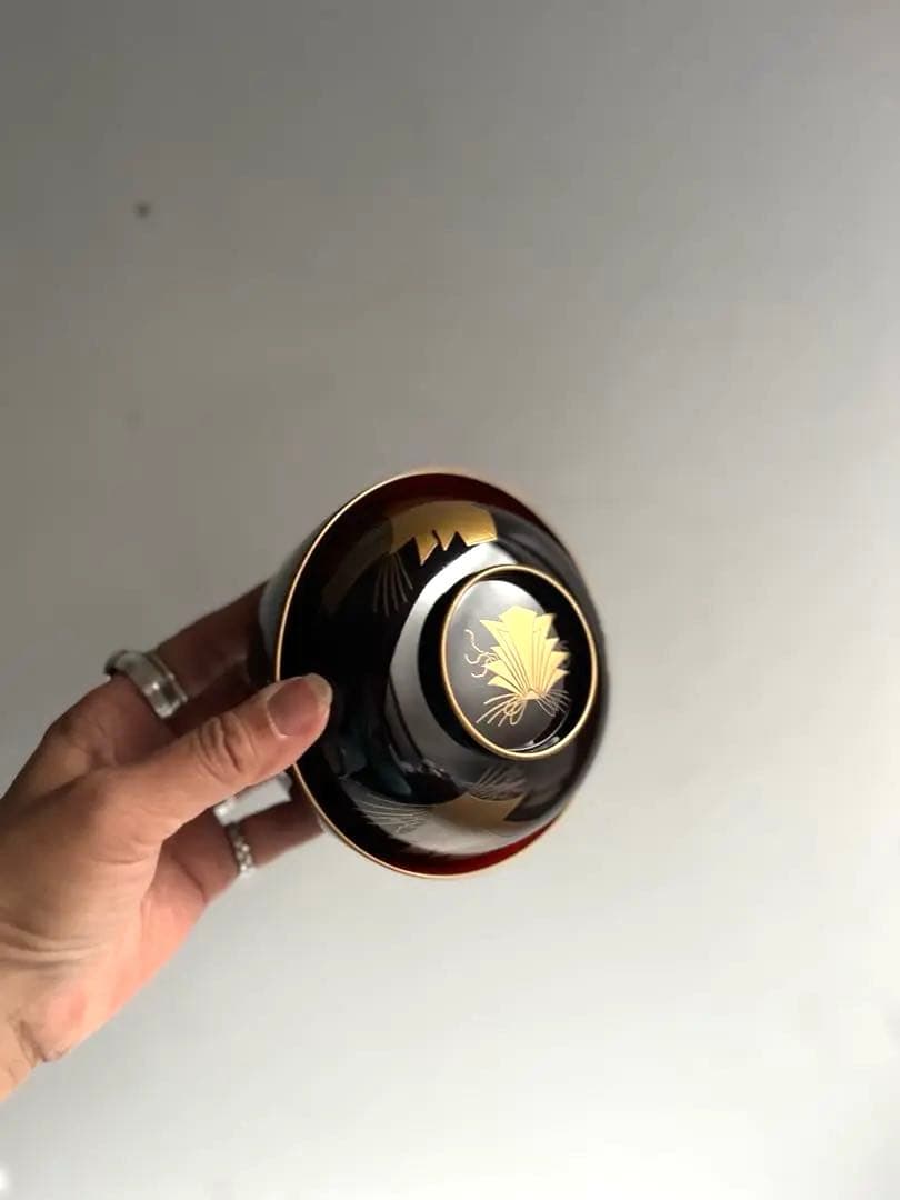 【うさぎ様リクエスト】256 骨董 熨斗紋様吸物椀 4客.419〜2客おまとめ