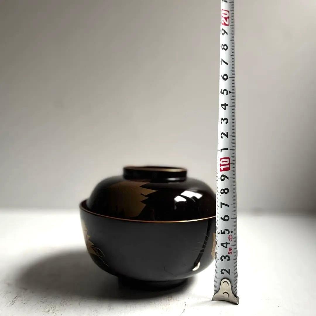 【うさぎ様リクエスト】256 骨董 熨斗紋様吸物椀 4客.419〜2客おまとめ