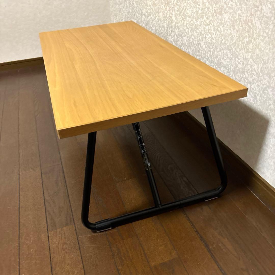 【美品】無印良品 折りたたみローテーブル 90cm オーク材 廃盤