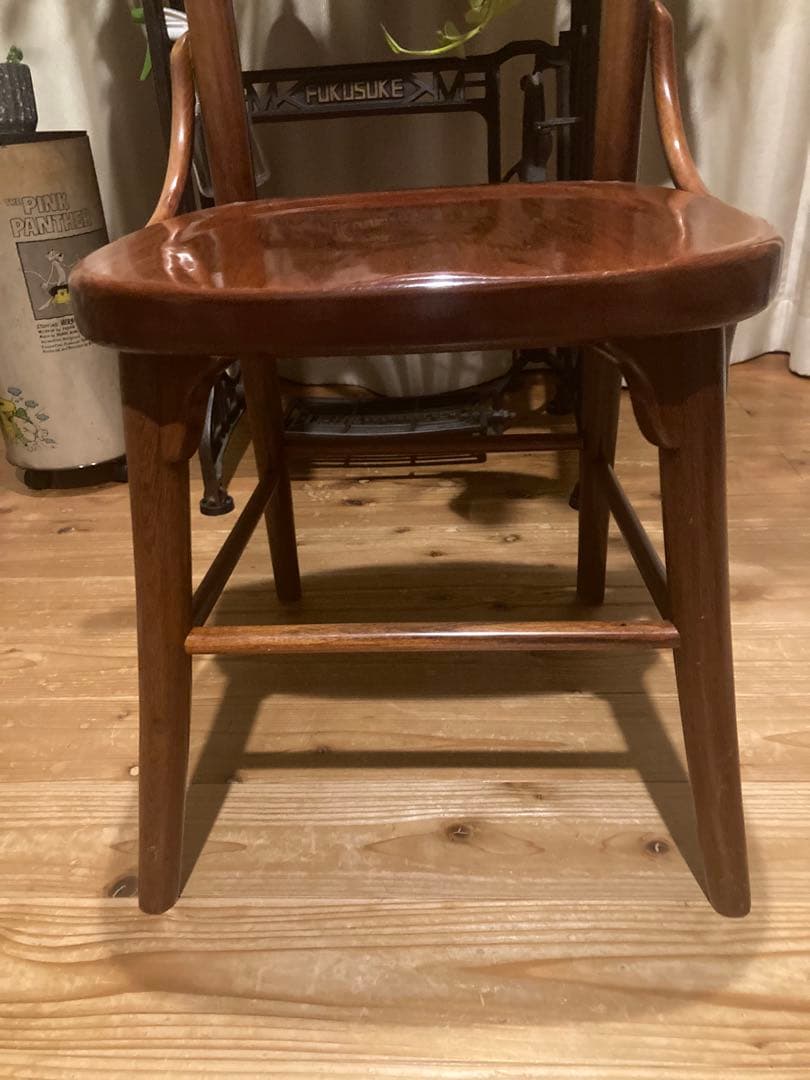 昭和レトロ　唐木家具　ダイニングチェア　曲木