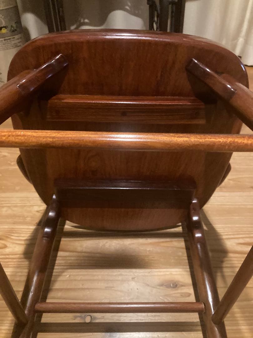 昭和レトロ　唐木家具　ダイニングチェア　曲木
