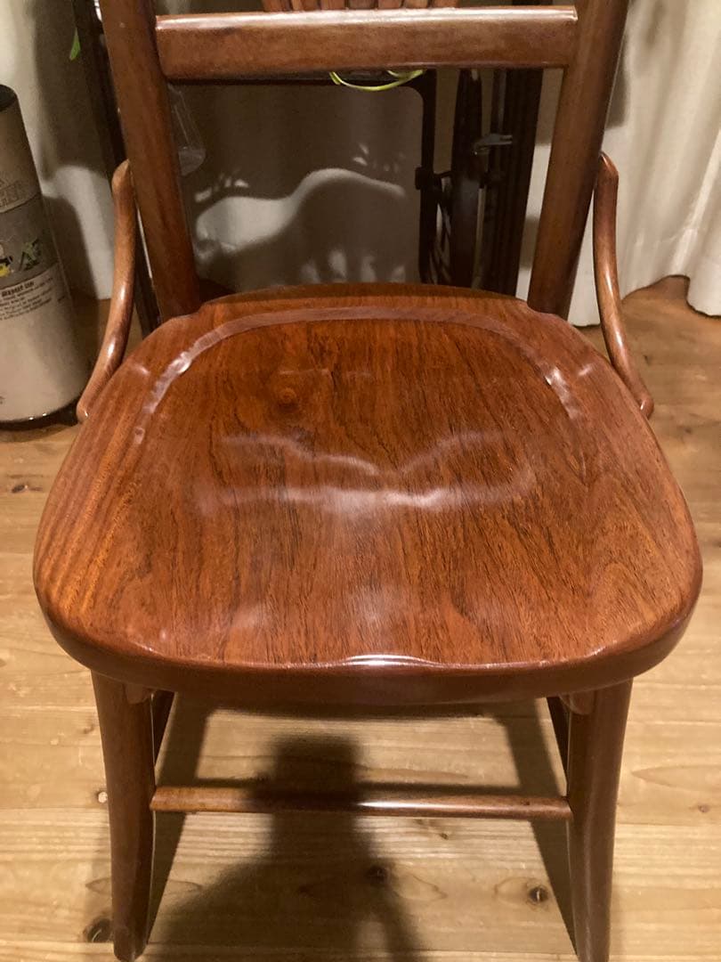 昭和レトロ　唐木家具　ダイニングチェア　曲木