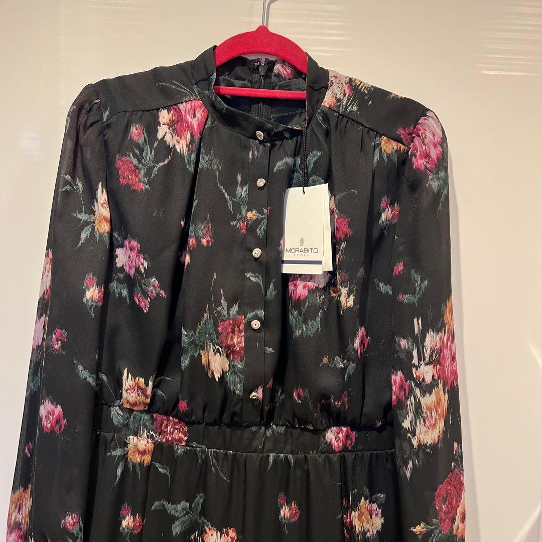 MORABITO 花柄シフォンワンピース