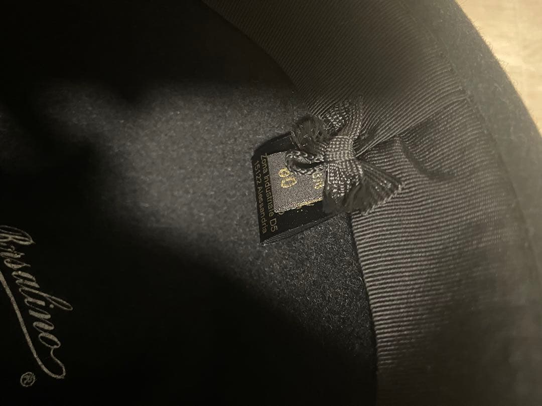 Borsalino (ボルサリーノ) 中折れフェルトハット 黒 #357