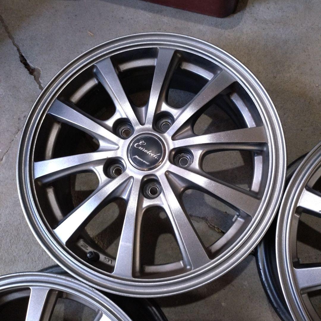 社外15inchアルミホイール4枚セット、ノア/セレナ等に、比較的キレイです。