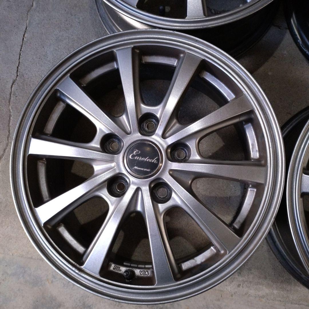 社外15inchアルミホイール4枚セット、ノア/セレナ等に、比較的キレイです。