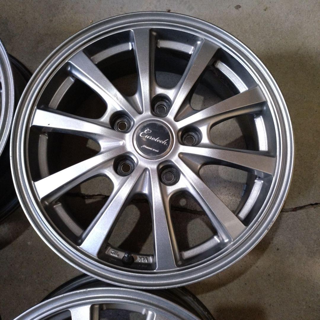 社外15inchアルミホイール4枚セット、ノア/セレナ等に、比較的キレイです。