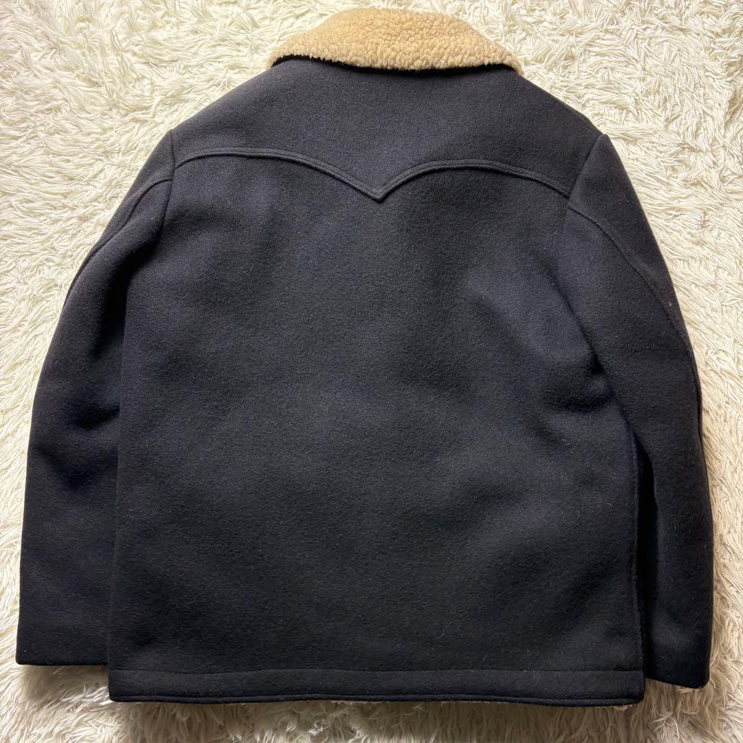 美品　ゆったり L Schott スウェード ボア　ランチ　コート　ジャケット