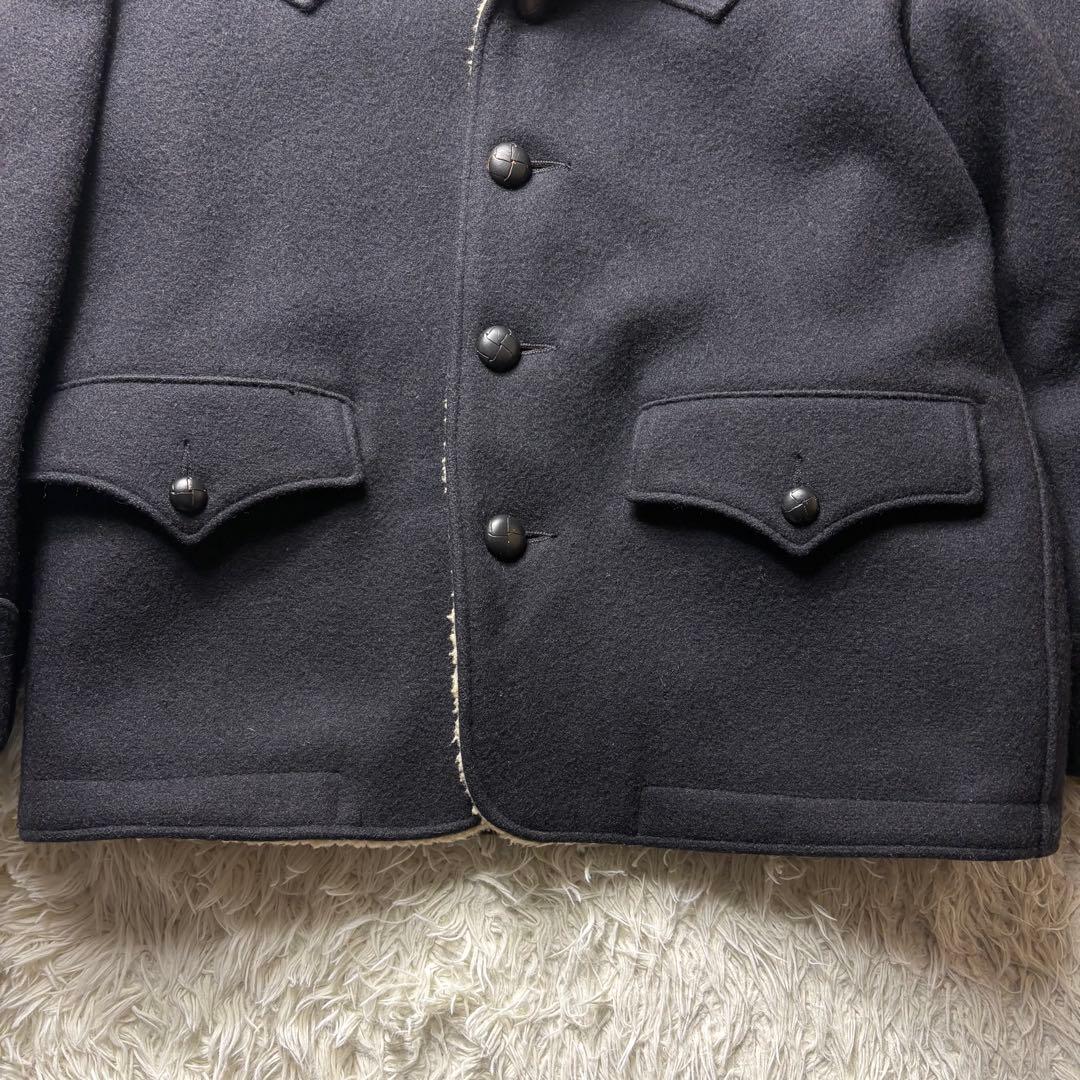 美品　ゆったり L Schott スウェード ボア　ランチ　コート　ジャケット