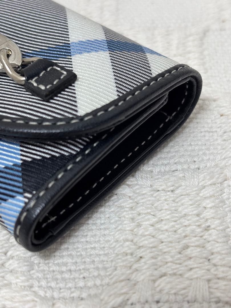 ✨極美品✨ バーバリーブルーレーベル ノバチェック ネイビー キーケース