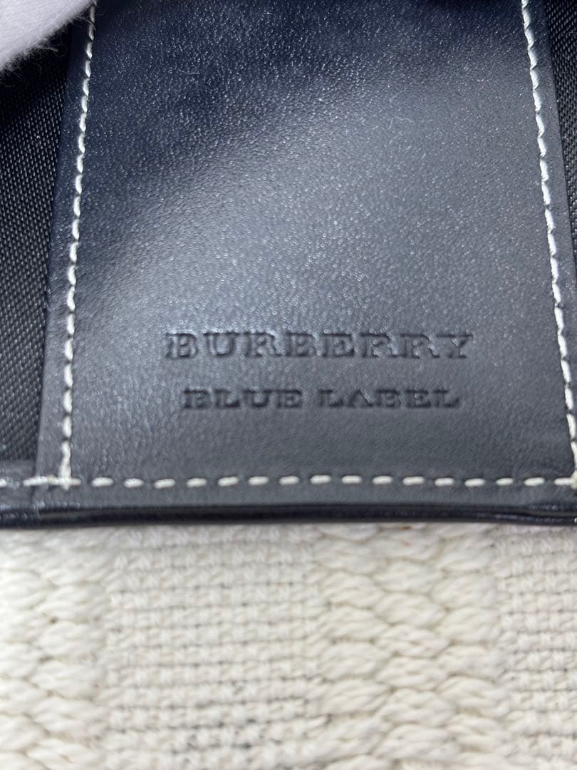 ✨極美品✨ バーバリーブルーレーベル ノバチェック ネイビー キーケース