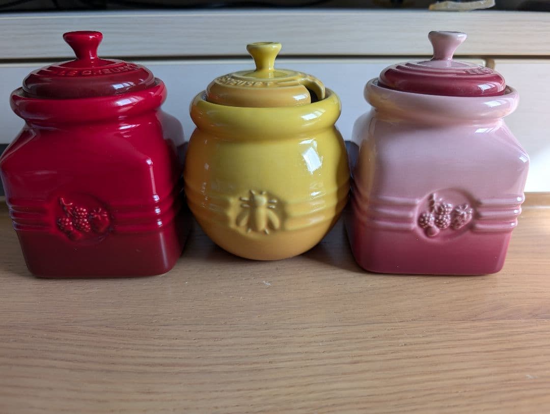 ル・クルーゼ　調味料入れ　ジャムポット