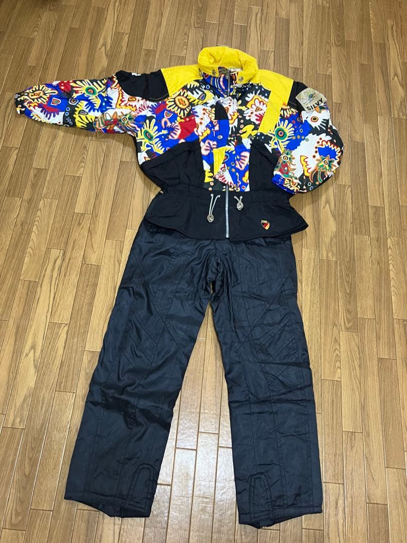 【ヴィンテージ】スキーウェア上下セット☆SILVY (サイズ XL)