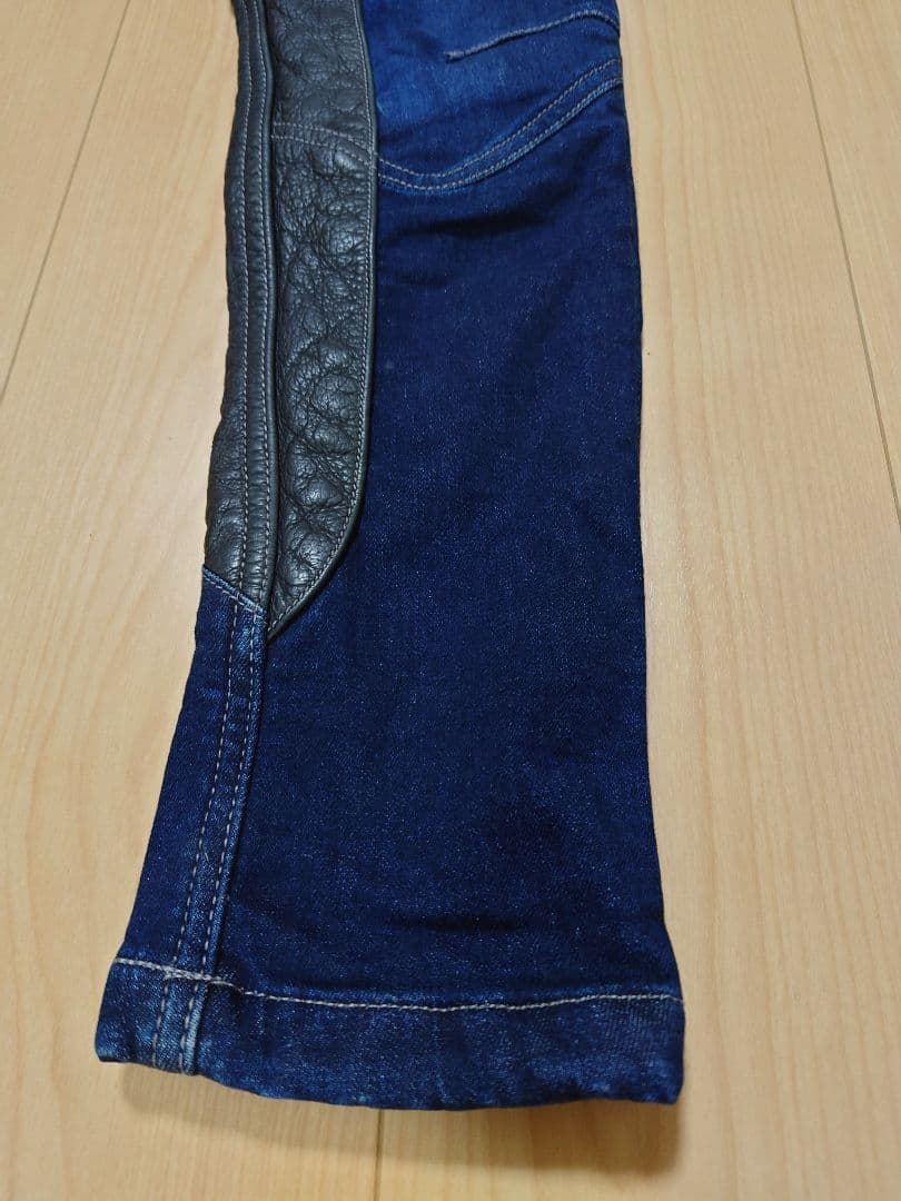 DEGNER Sサイズ　本革ヒートガード付 ライディングデニム　メンテ済