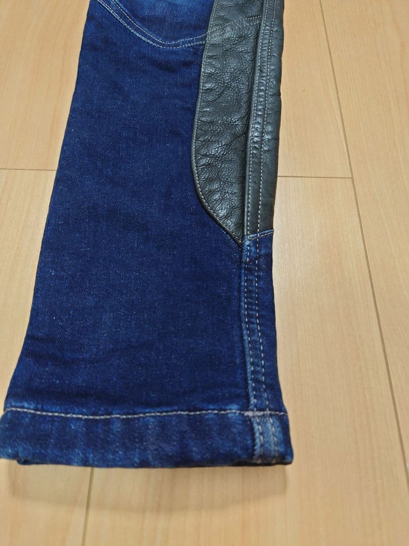 DEGNER Sサイズ　本革ヒートガード付 ライディングデニム　メンテ済