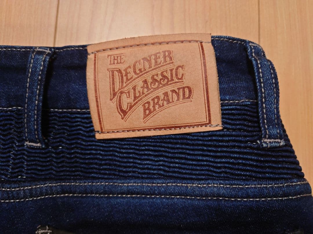DEGNER Sサイズ　本革ヒートガード付 ライディングデニム　メンテ済