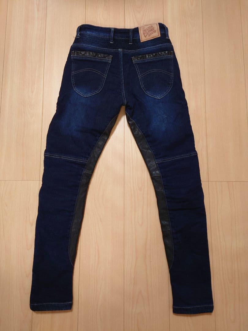 DEGNER Sサイズ　本革ヒートガード付 ライディングデニム　メンテ済